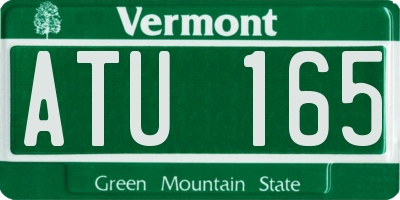 VT license plate ATU165