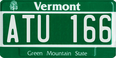 VT license plate ATU166