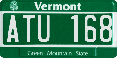 VT license plate ATU168