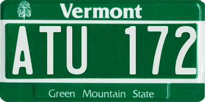 VT license plate ATU172