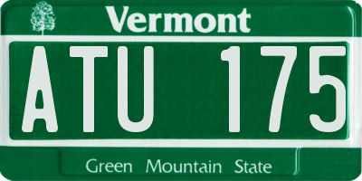 VT license plate ATU175