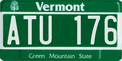 VT license plate ATU176