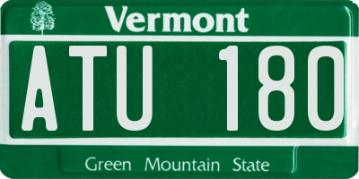VT license plate ATU180