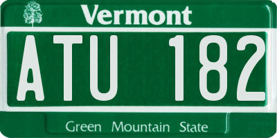 VT license plate ATU182
