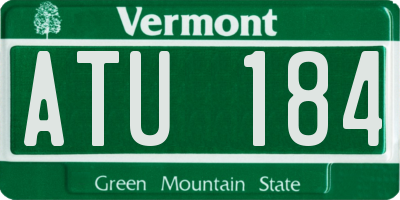VT license plate ATU184