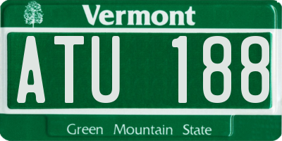 VT license plate ATU188