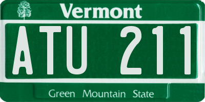 VT license plate ATU211