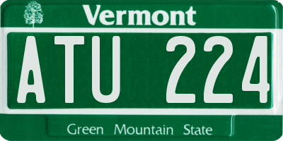 VT license plate ATU224