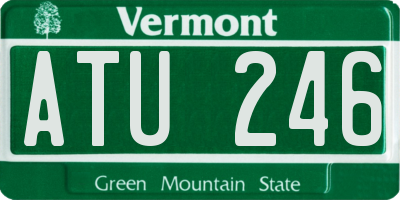 VT license plate ATU246