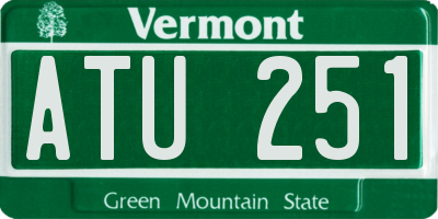 VT license plate ATU251