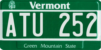 VT license plate ATU252