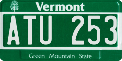 VT license plate ATU253