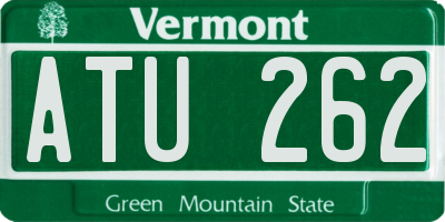 VT license plate ATU262