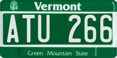 VT license plate ATU266