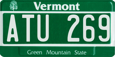 VT license plate ATU269