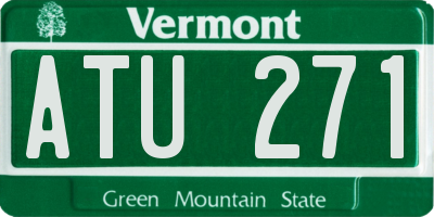 VT license plate ATU271