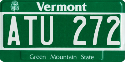 VT license plate ATU272