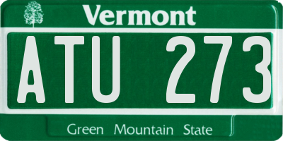 VT license plate ATU273
