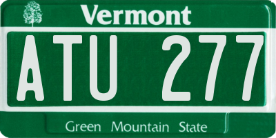 VT license plate ATU277
