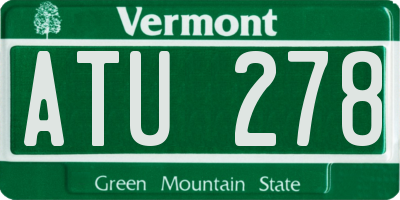 VT license plate ATU278
