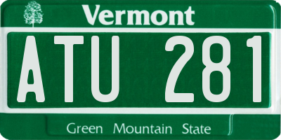 VT license plate ATU281