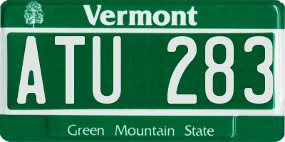 VT license plate ATU283