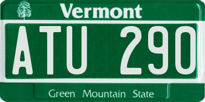 VT license plate ATU290