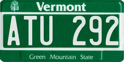 VT license plate ATU292