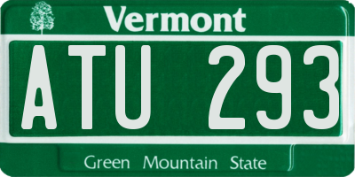 VT license plate ATU293