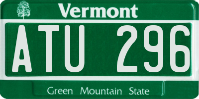 VT license plate ATU296