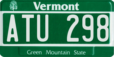 VT license plate ATU298