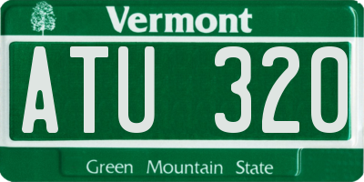 VT license plate ATU320