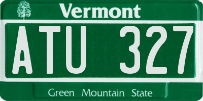VT license plate ATU327