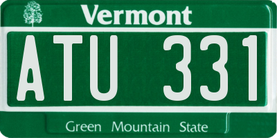 VT license plate ATU331