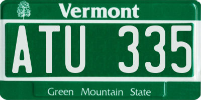 VT license plate ATU335