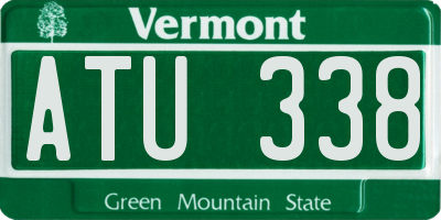 VT license plate ATU338