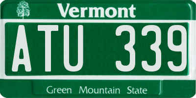 VT license plate ATU339