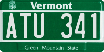 VT license plate ATU341