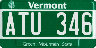 VT license plate ATU346