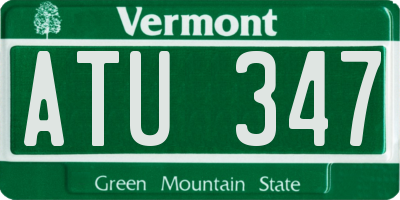 VT license plate ATU347