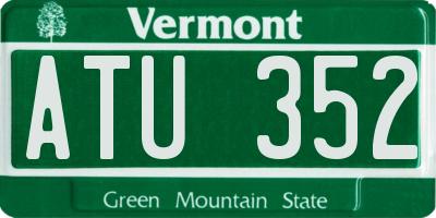 VT license plate ATU352