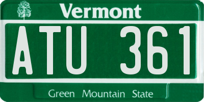 VT license plate ATU361