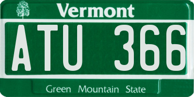 VT license plate ATU366