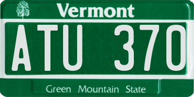 VT license plate ATU370