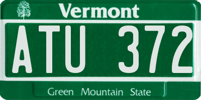VT license plate ATU372