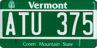VT license plate ATU375