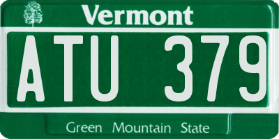 VT license plate ATU379