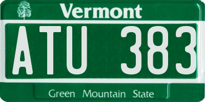 VT license plate ATU383