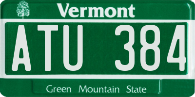 VT license plate ATU384