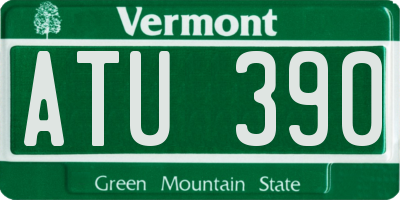 VT license plate ATU390